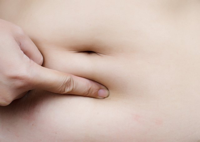 Stomach fat female body part.