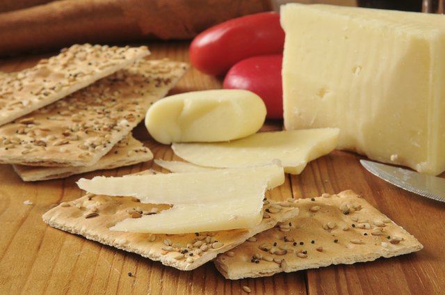 Asiago and gouda cheeses