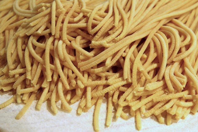 Egg Noodles in homemade bologna cuisine
