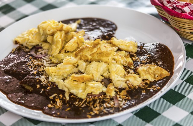 Enmolada with Scramble Eggs