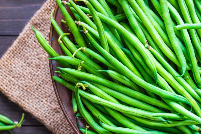 Green beans close up.
