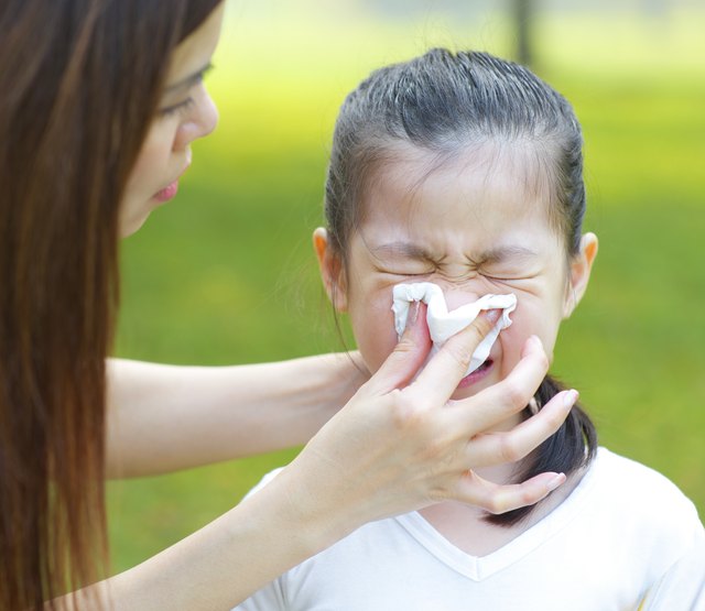 Asian girl with the flu