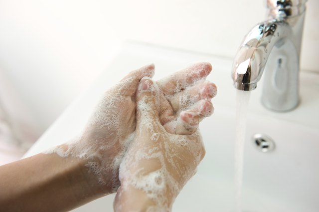 washing hands