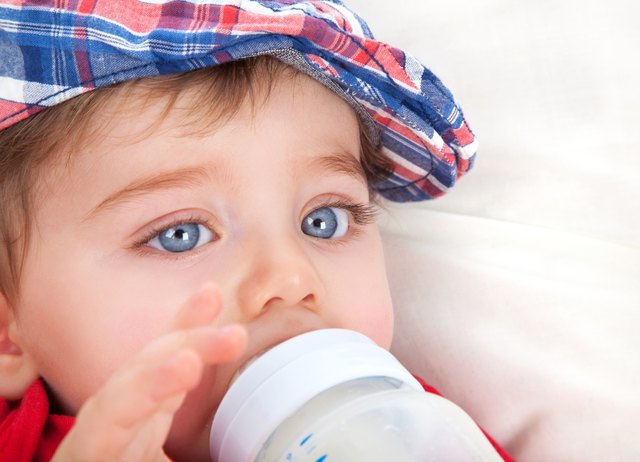 Cute little boy eating