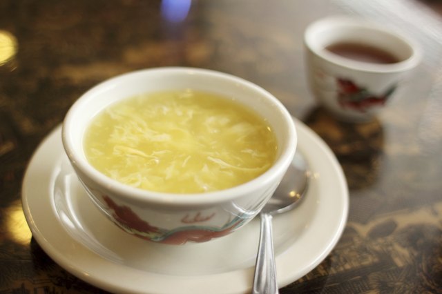 Bowl of egg flower soup
