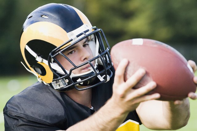 Football player playing in a field