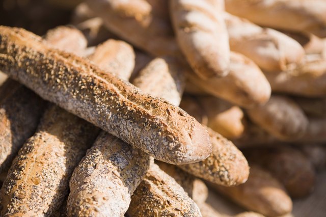 Loaves of bread at market