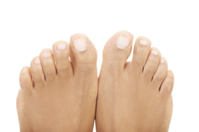 Beautiful female feet - close up on toes