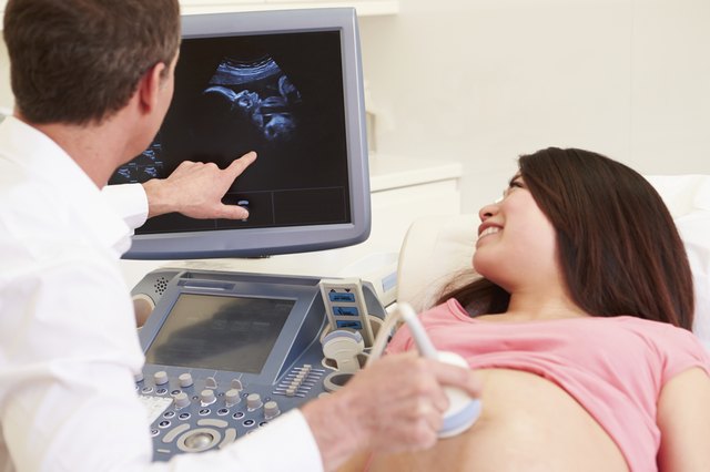 Pregnant Woman Having 4D Ultrasound Scan