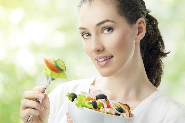 eating healthy food