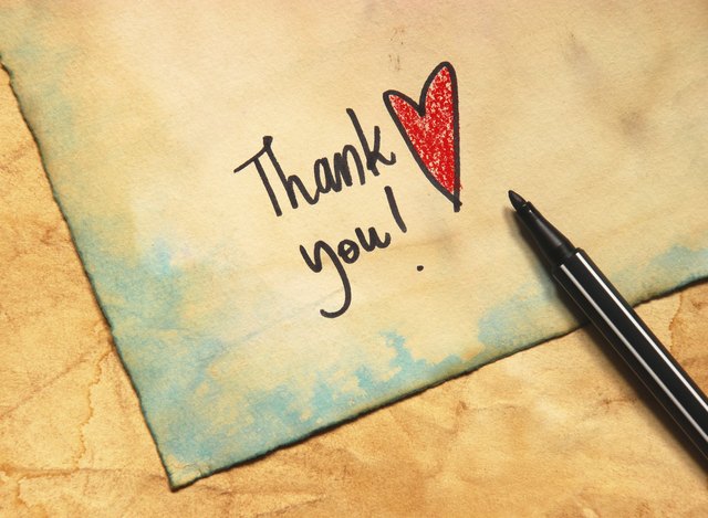 How to Write a Thank You Note to Family | Livestrong.com