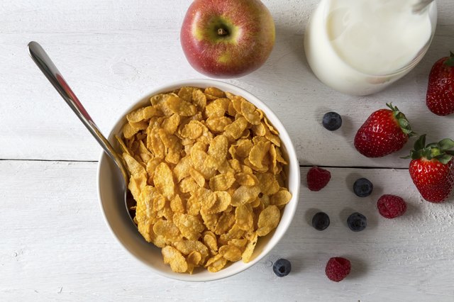 Cornflakes in a bowl