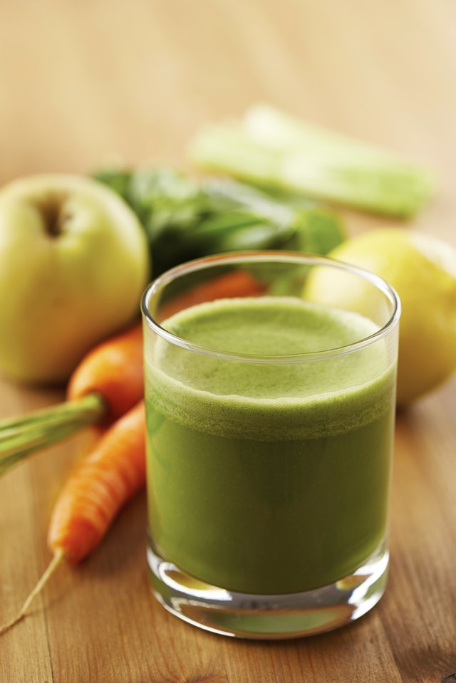 Homemade vegan green juice