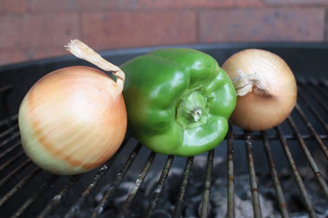 should i cook peppers or onions first