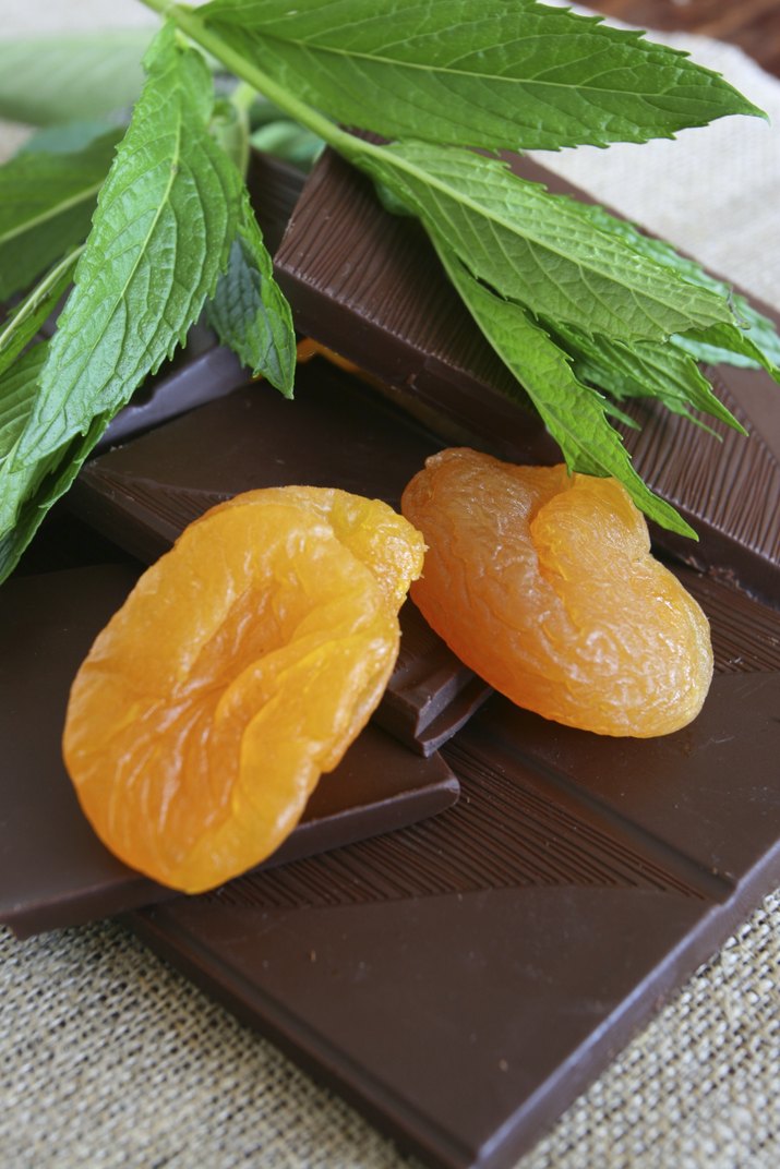 Chocolate, apricot,mint