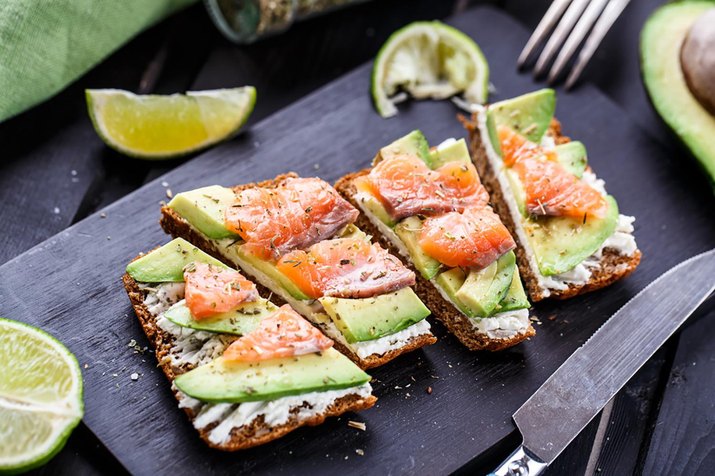 avocado toast with salmon