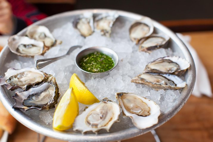 oysters on the half shell