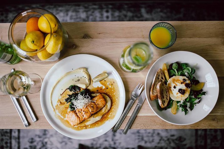 pescatarian-friendly dinner spread