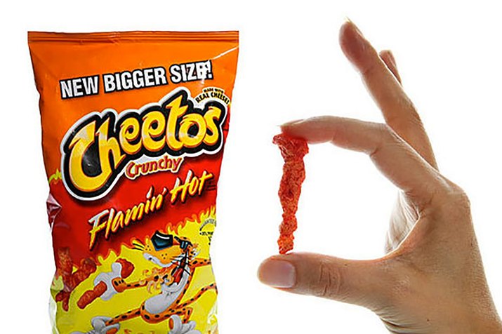 crunchy flamin' hot cheetos