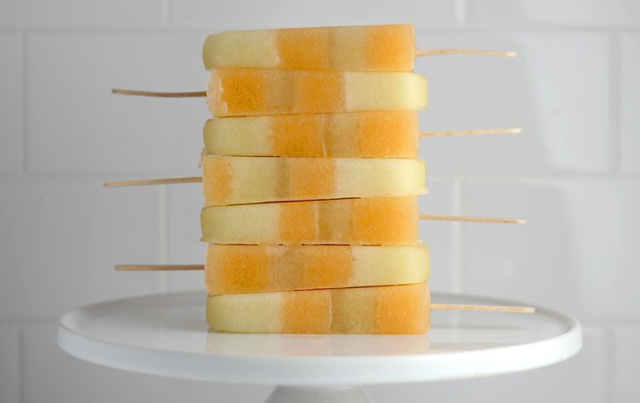 Honeydew and cantaloupe Popsicles