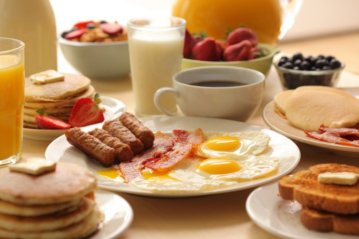 Various assorted breakfast foods