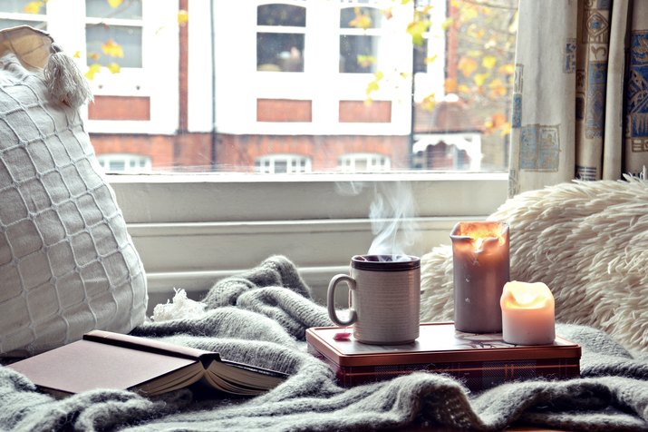 Cozy bed setup in a city apartment