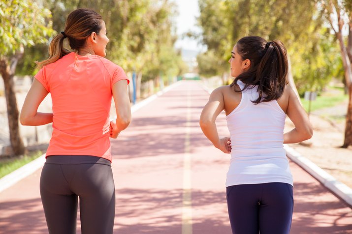 Friends running together