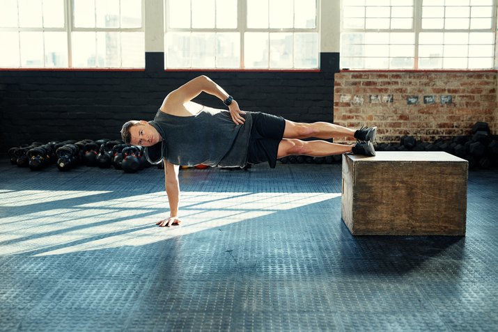 man training to break world record for planking