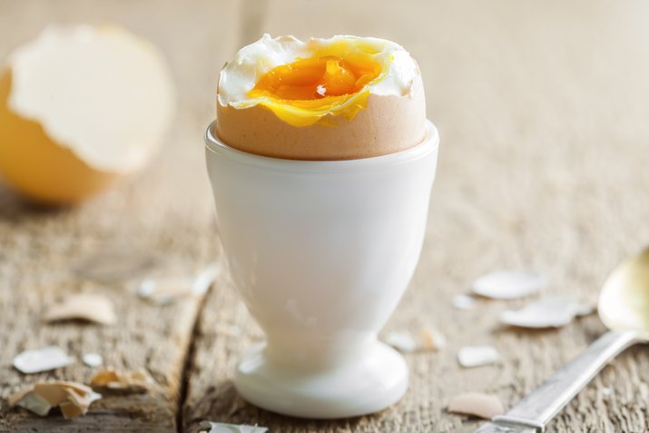 Perfect soft-boiled egg for breakfast