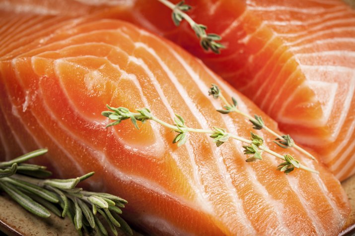 Fresh salmon. macro