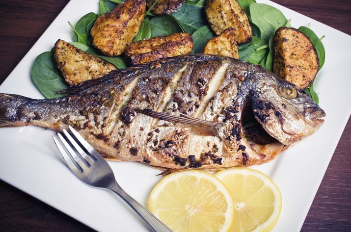 Roasted gilthead fish