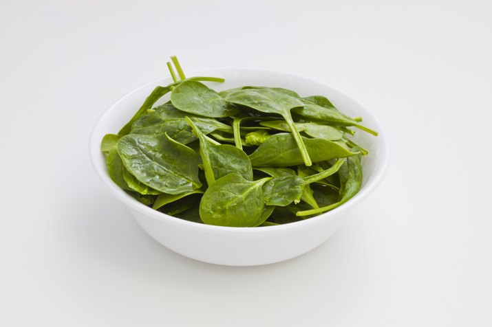 Baby spinach in a bowl