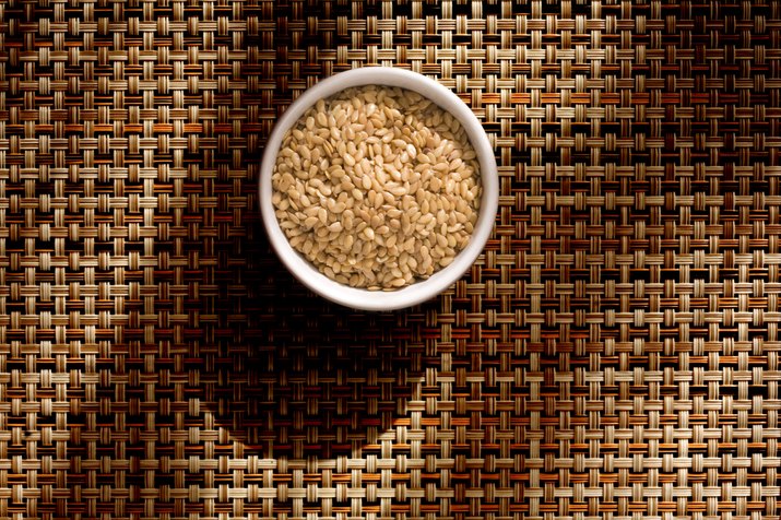 Flax seed in bowl