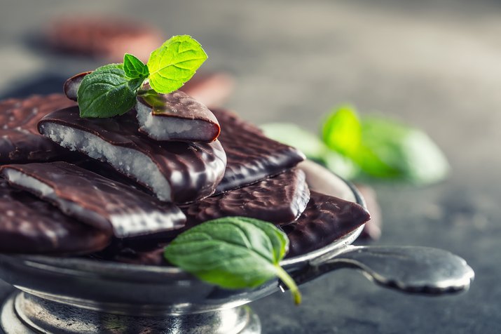 Mint-filled chocolate