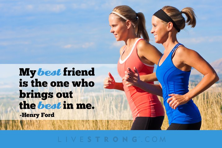 Women running together