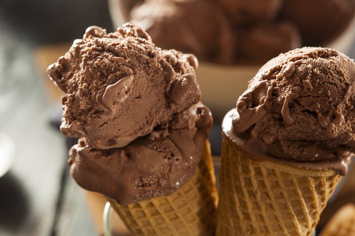Chocolate ice-cream cones