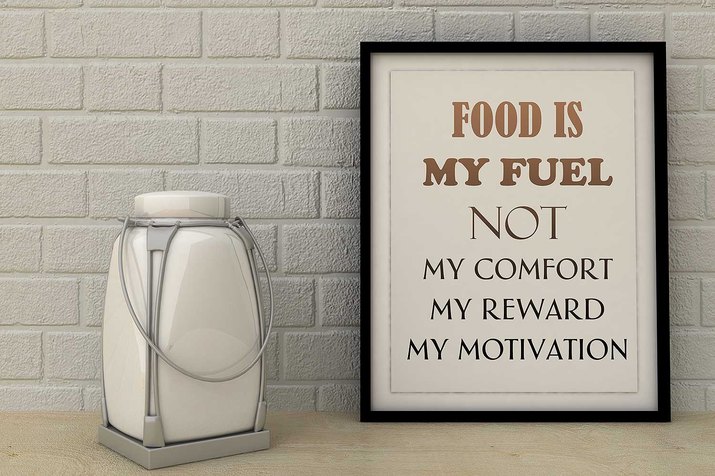 Food is Fuel not my comfort, reward, motivation.