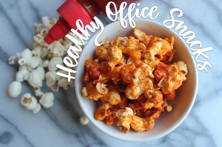 Sriracha popcorn, banana-almond butter sandwiches and avocado tartare are healthy fuel to keep you full throughout the workday.