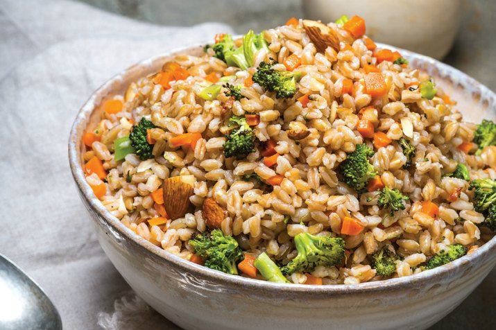 Farro With Charred Vegetables