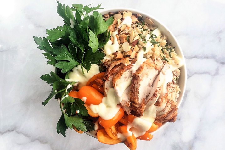 Middle Eastern Chicken Breakfast Superfood Bowl
