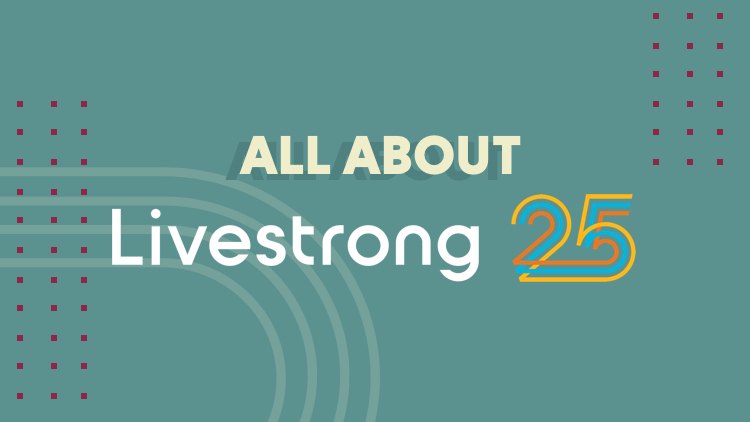 teal background with livestrong foundation logo and text all about livestrong