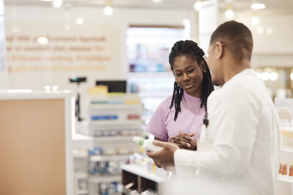 woman consulting with a pharmacist